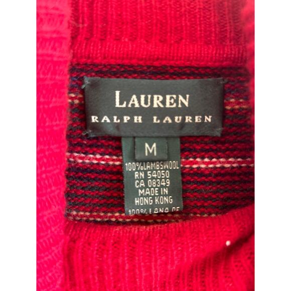 Vtg Ralph Lauren wall Christmas plaid turtleneck sweater size medium women’s - Picture 5 of 5